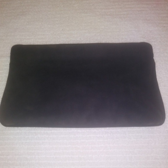 Black Silk Ruffle Dress Clutch/Crossbody Bag - Picture 5 of 8